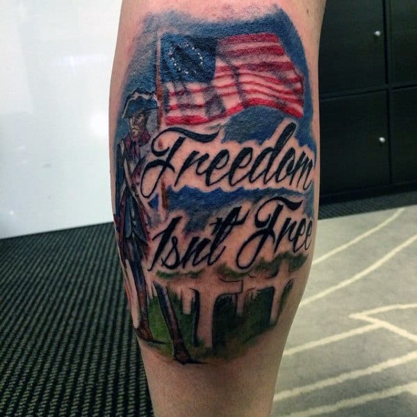 Eagle Freedom Isnt Free But Its Worth Fighting For color Cover Up   Tattoo by Nina Gaudin of 12th Avenue Tattoo in N  Up tattoos Cover up  tattoo Tattoo work