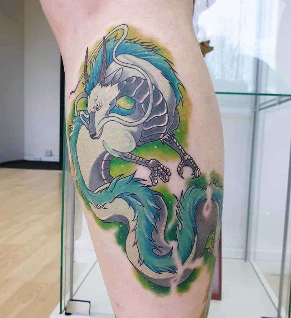 YOKAI SOCIETY on Instagram Spirited away Haku dragon tattoo with peony by  danielwatkins13 
