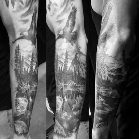 Ocean And Forest Tattoo - Tattoo Ideas and Designs | Tattoos.ai