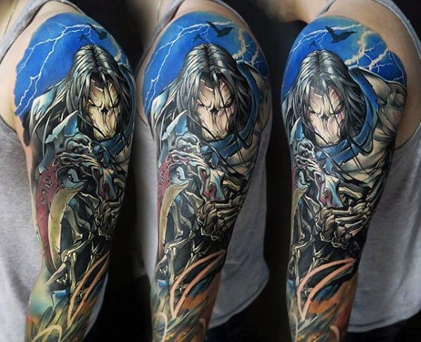 Full Arm Sleeve Gamer Guys Tattoos