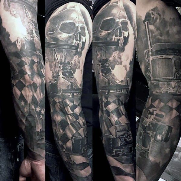 Full Arm Sleeve Guys Sports Tattoos