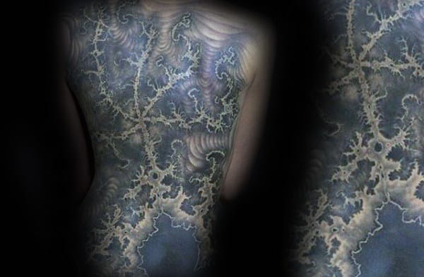 Full Back Grooby Factal Mens Tattoo Ideas
