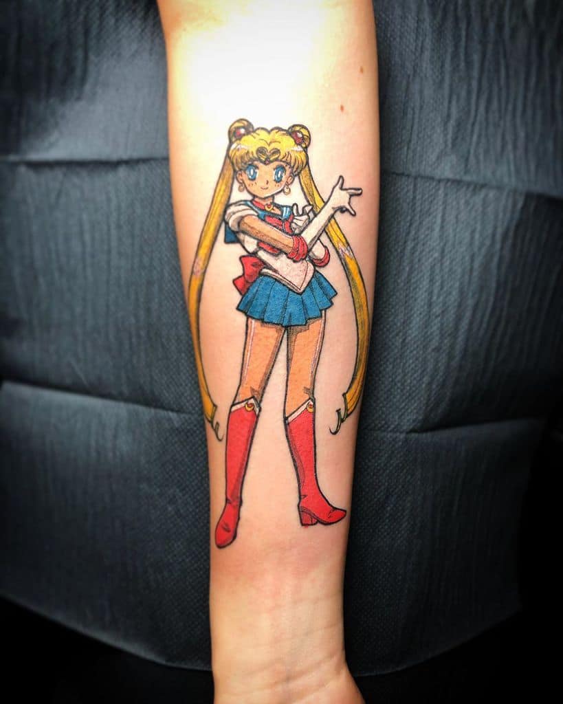 Tatouage Sailor Moon en couleur