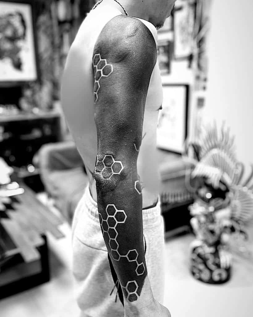 full sleeve black arm tattoo ink_high_futoshi
