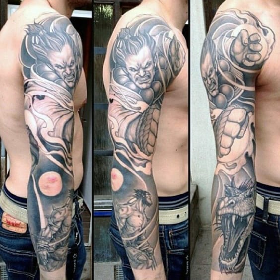 Street fighter tattoo sleeve