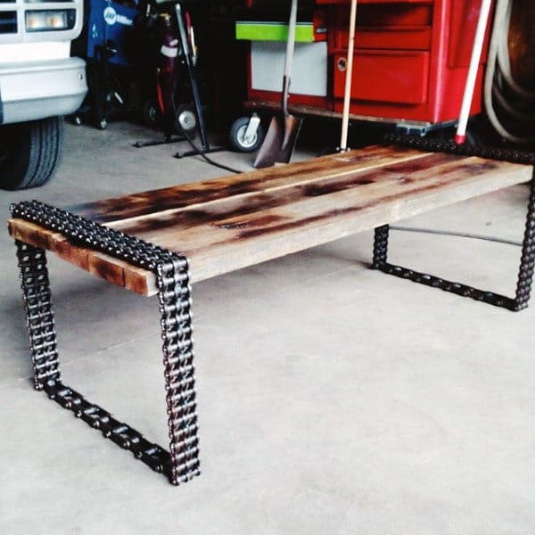 wooden plank coffee table 