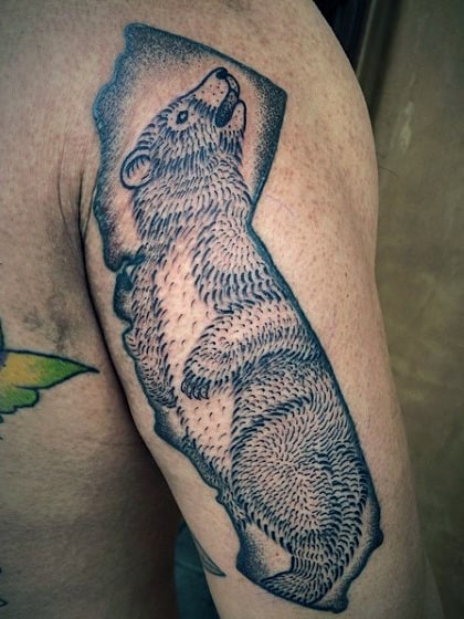 Gamazing Uys California Bear Tricep Tattoo Design