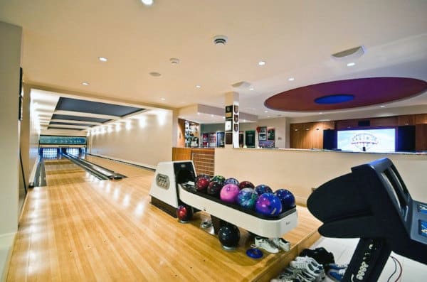 Game Rooms With Bowling Alley Ideas For Guys