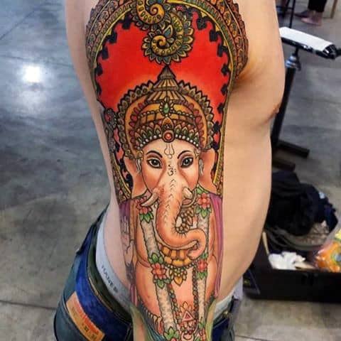 Ganesh Mens Full Sleeve Tattoo Ideas
