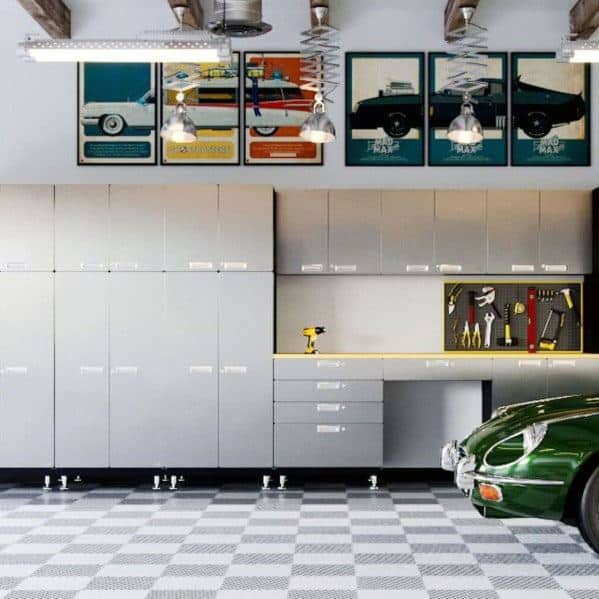 metallic garage cabinets 