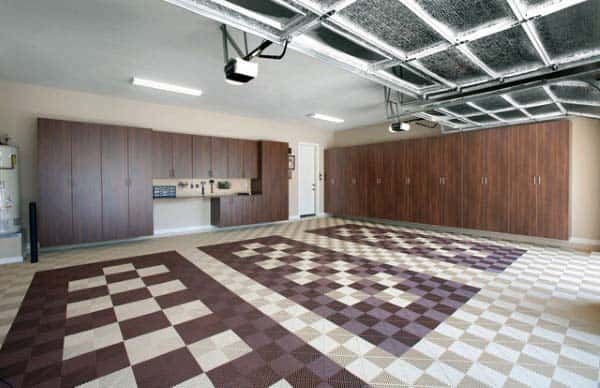 Garage With Snap Together Locking Floor Tiles
