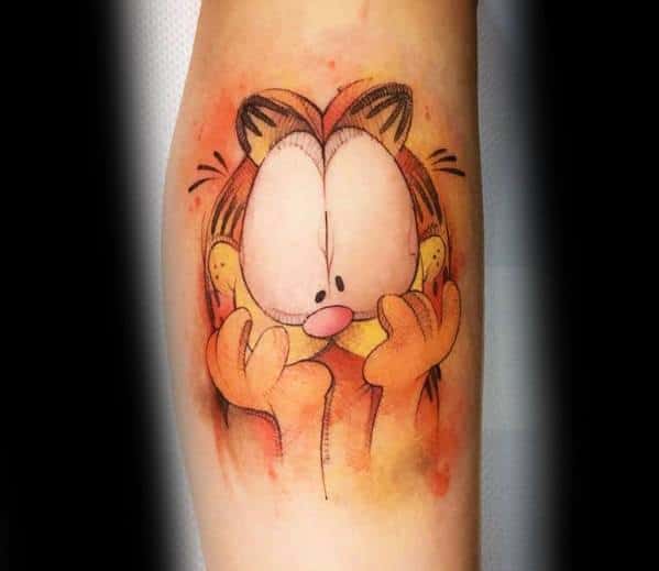 Garfield Tattoo Designs For Gentlemen