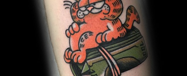 50 Garfield Tattoo Ideas For Men – Comic Cat Designs