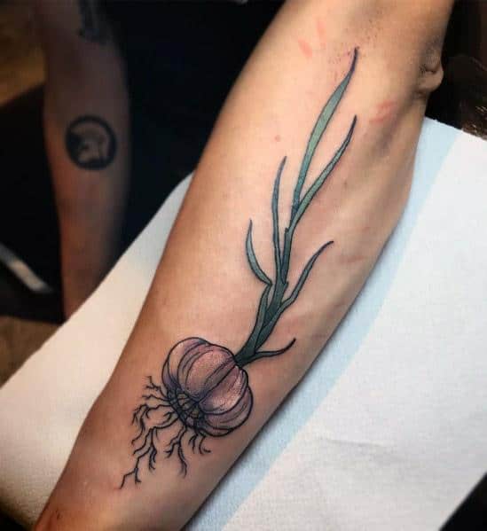 Garlic Themed Tattoo Ideas For Men