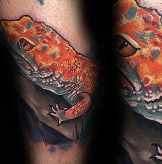 Gecko Tattoo Design Ideas For Males
