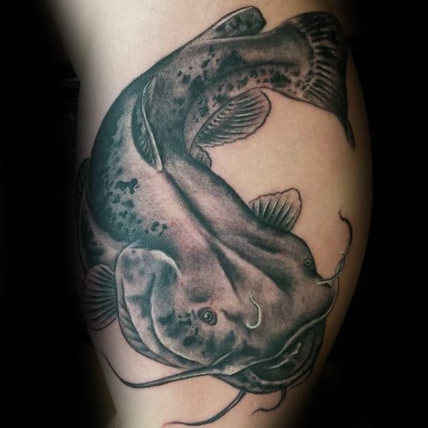 Gentleman With Catfish Eg Tattoo Design