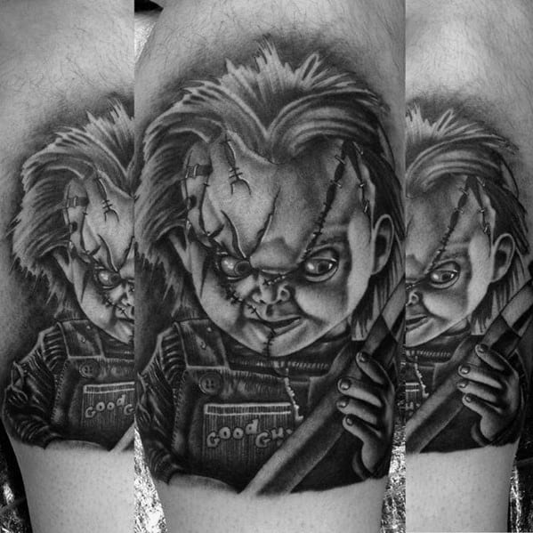 Gentleman With Chucky Tattoo