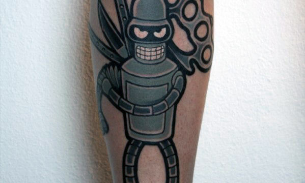 Gentleman With Cool Bender Tattoo On Forearms