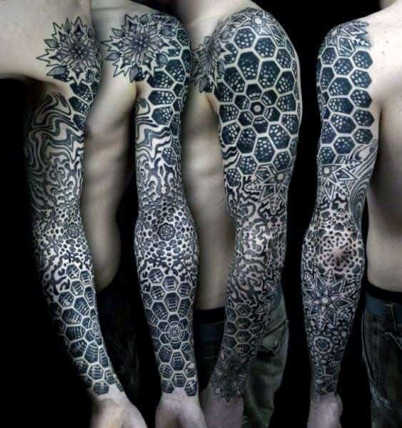 Gentleman With Geometric Sleeve Tattoo