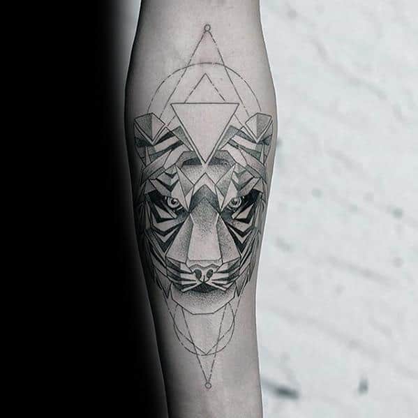 Tattoos by Shannon - Geometric tiger tattoo for Leanne 🐯💎⁣ ⁣ Tattoo made  using @colincreedtattoomachines @inkjectapro @inkjecta @eternalink  @professionaltattoosupplies @metrixneedles⁣ ⁣ #tattoo #tattoos #inked  #tattooartist #cooltattoos #tattooist ...
