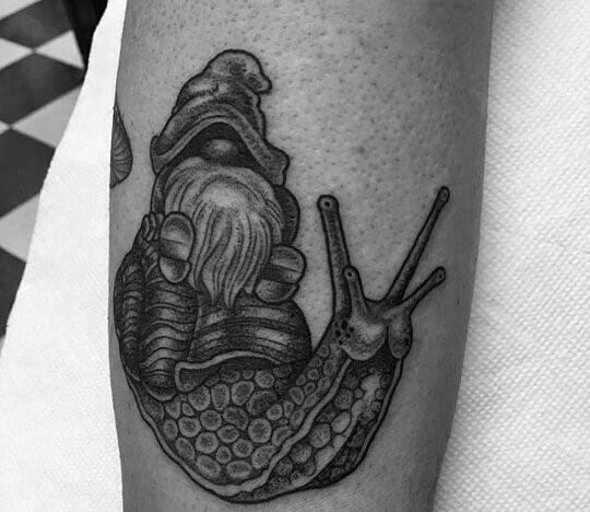 Gentleman With Gnome Tattoo
