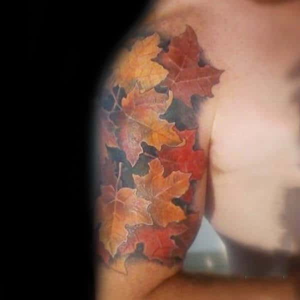 Tattoo uploaded by ronak patel  Fall leaves  Tattoodo