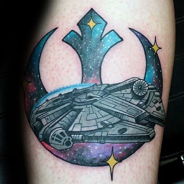 Millennium Falcon tattoo by Mambo Tattooer  Post 31373