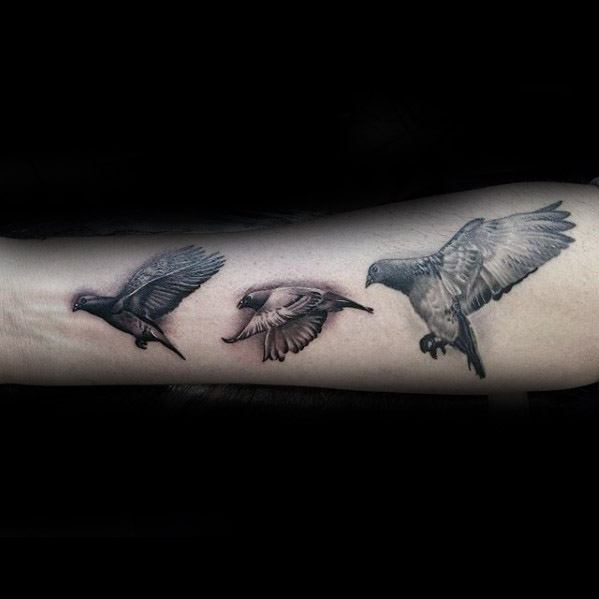 Gentleman With Pigeon Tattoo