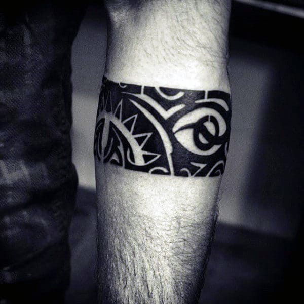 Gentleman With Polynesian Armband Tattoo