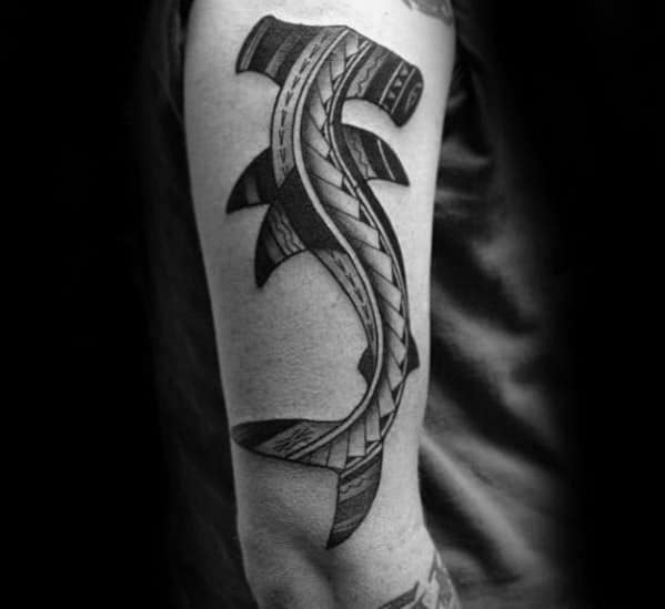 Gentleman With Polynesian Shark Tattoo