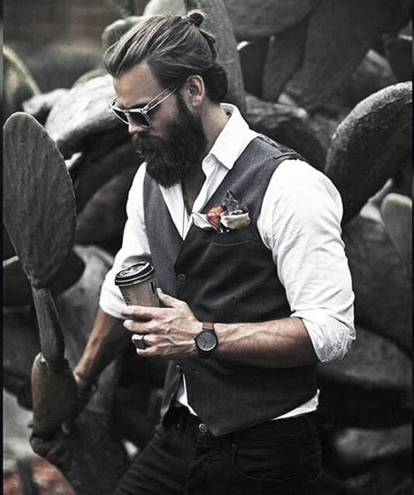 Gentleman With Professional Beard Design Style