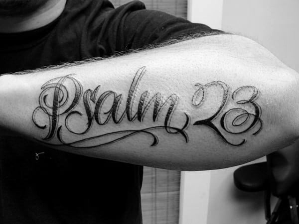 Tattoo design The Lord is my shepherd