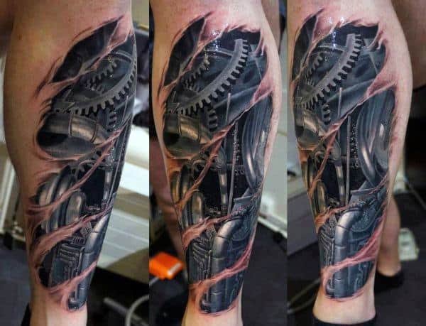 Realism Terminator Tattoo Idea  BlackInk AI