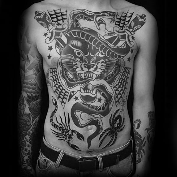 Chris Lambert Tattoo on Tumblr: Another addition to Sam's sleeve. #scorpion  #snake #battle ##traditionaltattoo #tattoo (at Black Crown Tattoo)