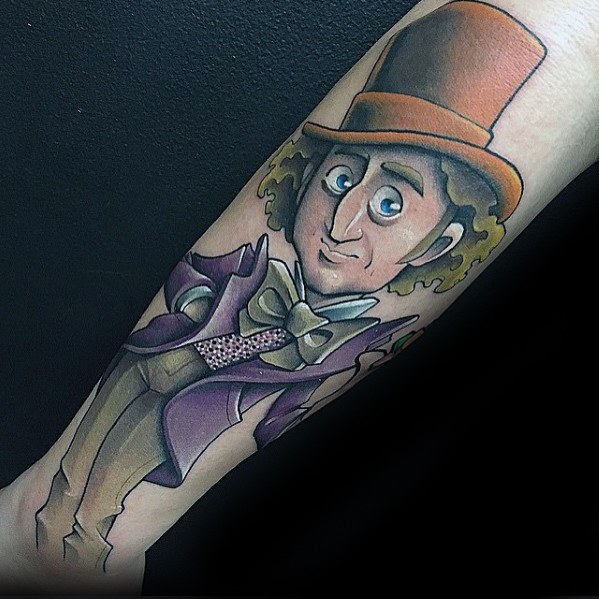 Gentleman With Willy Wonka Tattoo