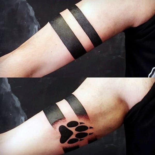 gentleman-with-wolf-paw-armband-tattoo
