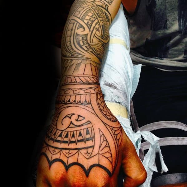 Gentlemans Hand Tribal Tattoo Design Inspiration Ideas