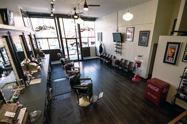 hollywood-themed barbershop