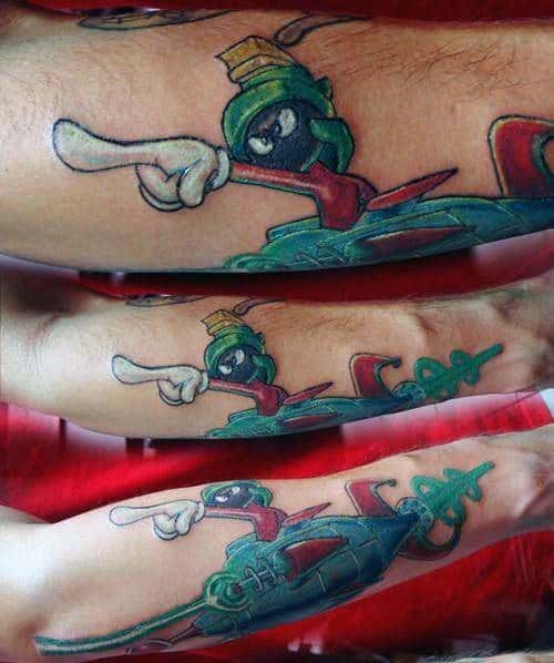 Gentlemens Looney Tunes Tattoo Ideas On Outer Forearm