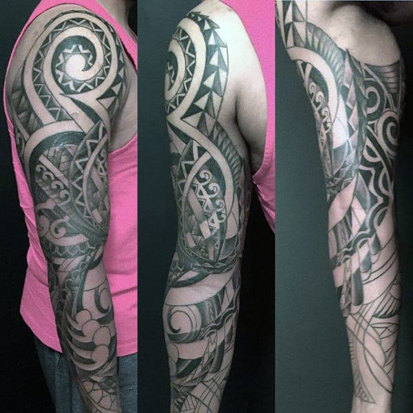 Gentlemens Tribal Tattoo Arm Sleeve