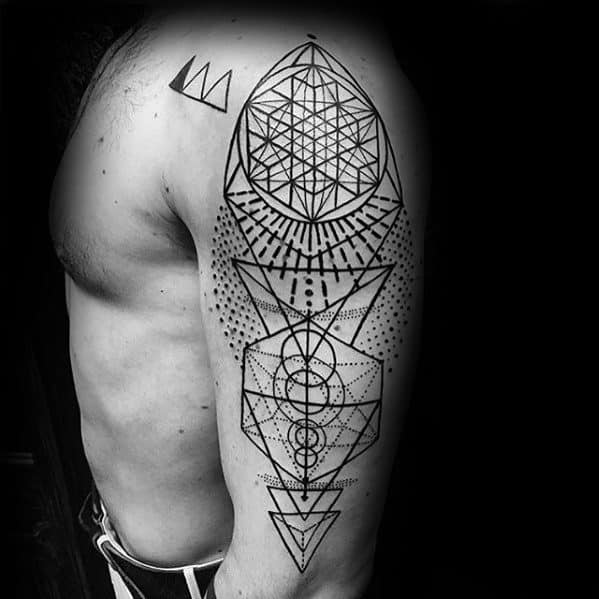 Tattoo unterarm mann geometrisch