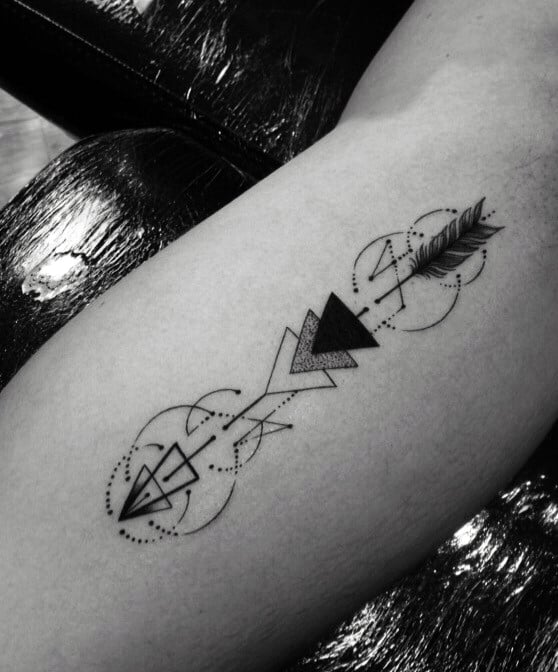 Geometric Arrow Guys Tattoos