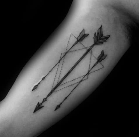Geometric Arrow Mens Tattoo Ideas