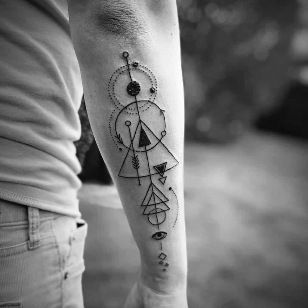 geometric black arm tattoo chrisclemencetattoos