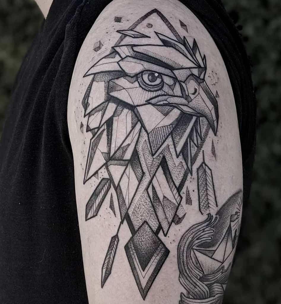 geometric black arm tattoo tinocotat