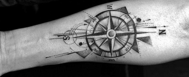 Top 43 Geometric Compass Tattoo Ideas – [2021 Inspiration Guide]