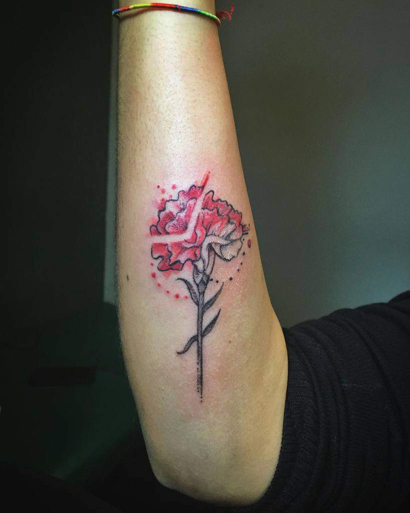  40 Best Carnation Flower Tattoo Designs  Meaning of Pink White  Yellow Red Colors