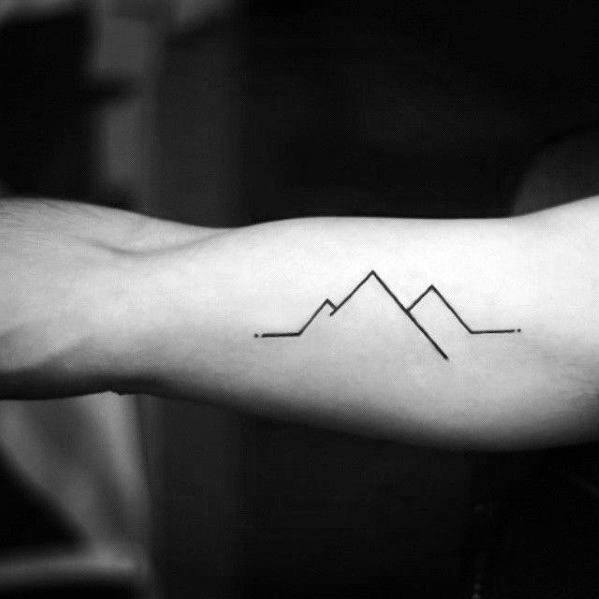 Geometric Mountain Guys Tattoo Ideas