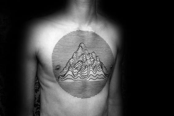 Geometric Mountain Tattoo Ideas On Guys