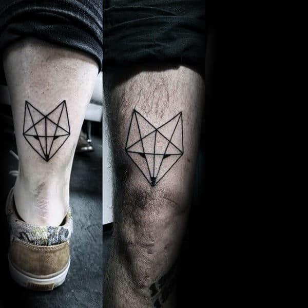 geometrical fox brother tattoos for guys